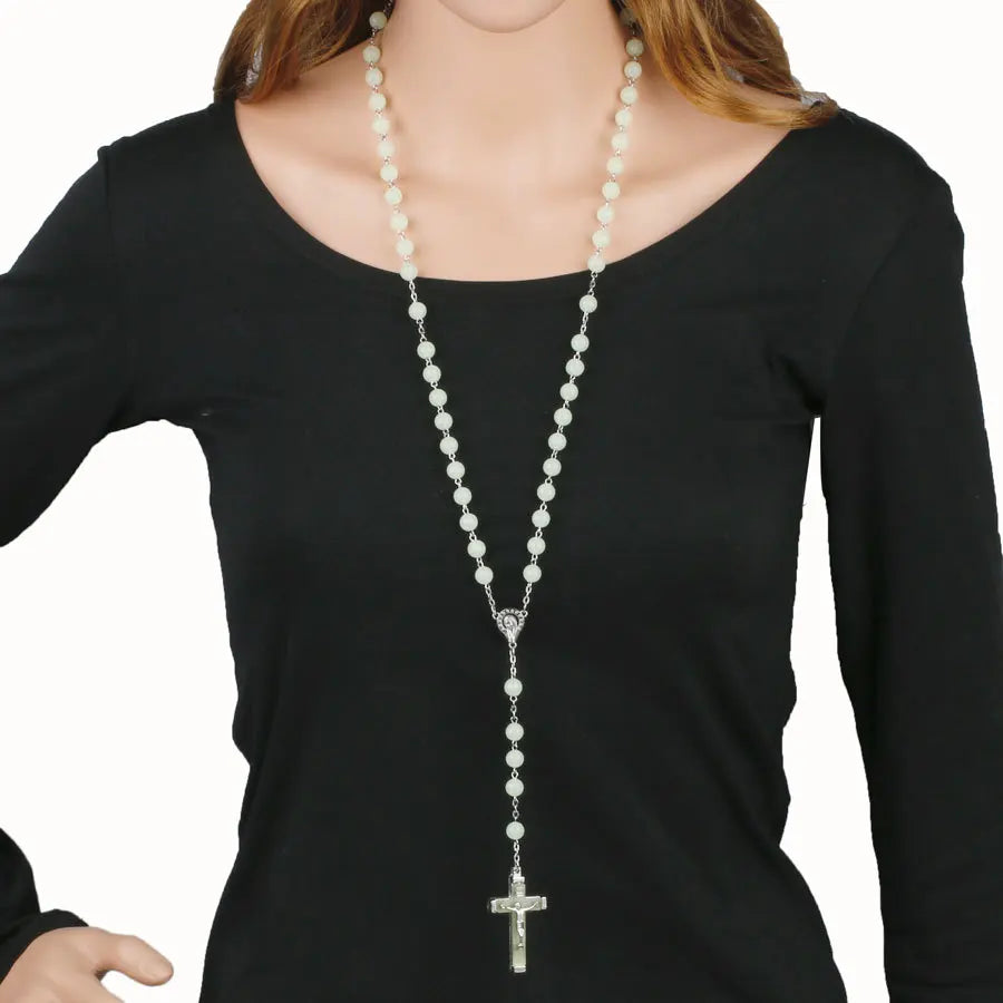 Terço de Colar Brilhante com Crucifixo INRI