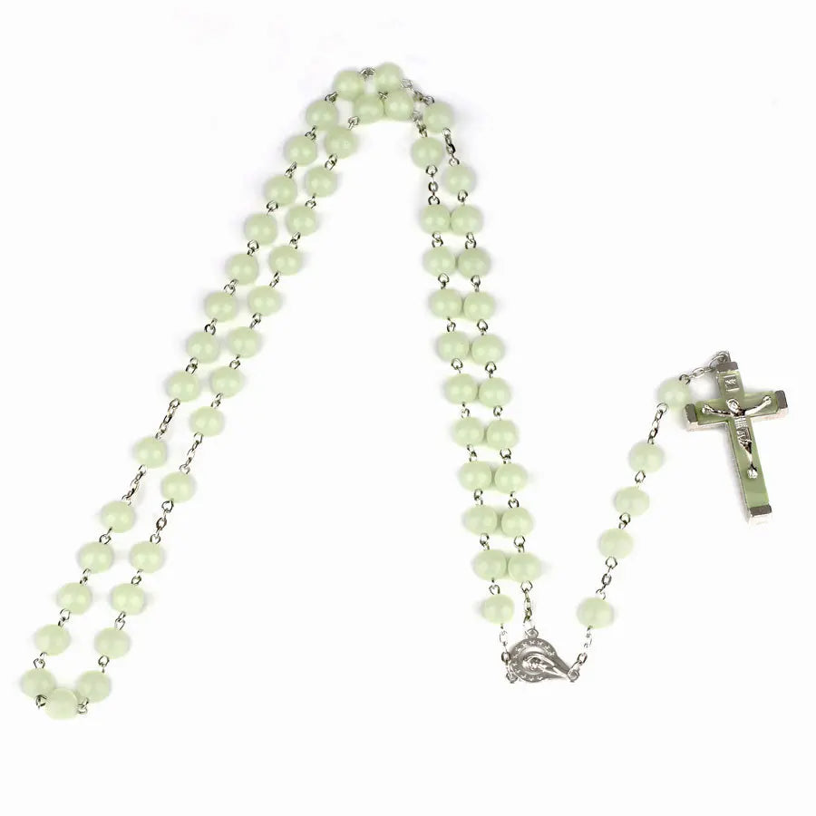 Terço de Colar Brilhante com Crucifixo INRI