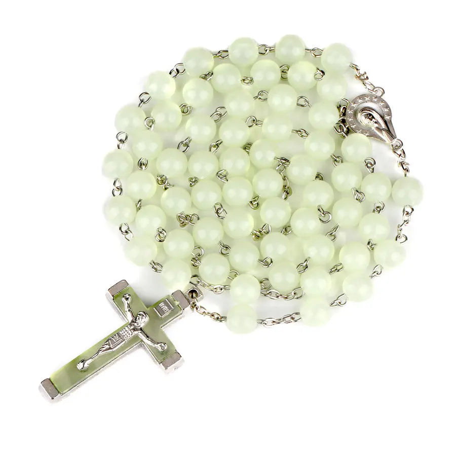 Terço de Colar Brilhante com Crucifixo INRI