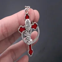8mm moda rosário senhoras colar de alta qualidade diy jesus cristão cruz colar e pingente longa corrente jóias