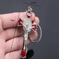 8mm moda rosário senhoras colar de alta qualidade diy jesus cristão cruz colar e pingente longa corrente jóias