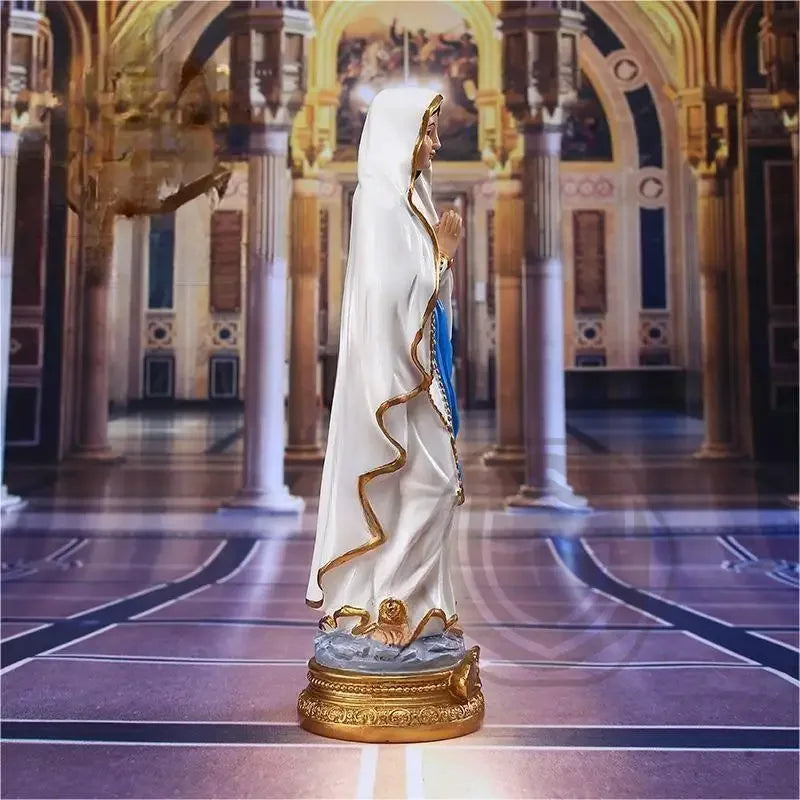 Imagem de Resina de Nossa Senhora de Lourdes - Símbolo de Fé e Proteção