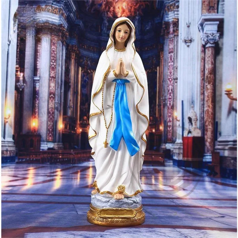 Imagem de Resina de Nossa Senhora de Lourdes - Símbolo de Fé e Proteção