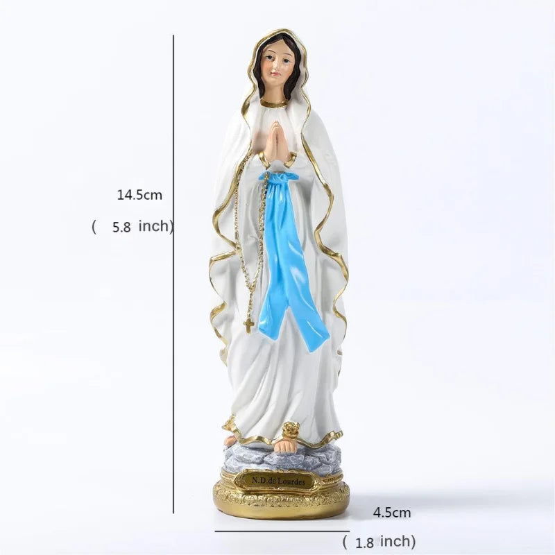 Imagem de Resina de Nossa Senhora de Lourdes - Símbolo de Fé e Proteção