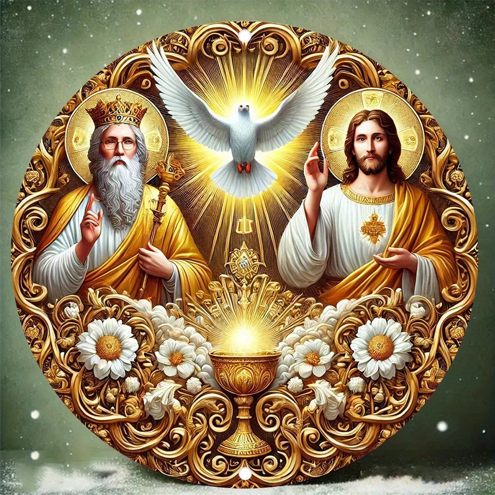 Placa de Metal Sagrado de Jesus - Arte do Espírito Santo