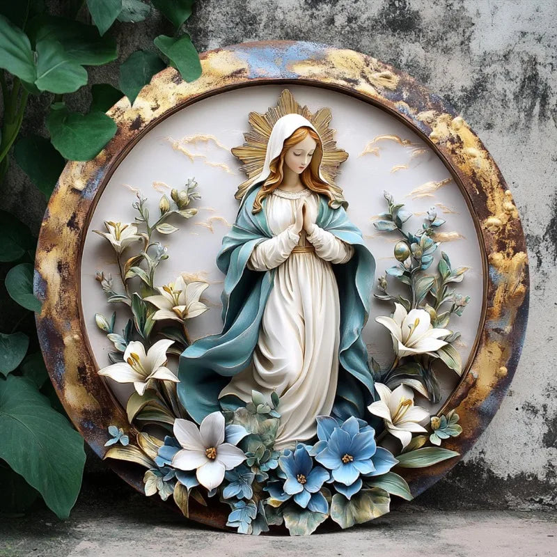 Placa de Parede Virgem Maria Orando