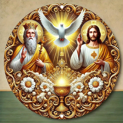 Placa de Metal Sagrado de Jesus - Arte do Espírito Santo