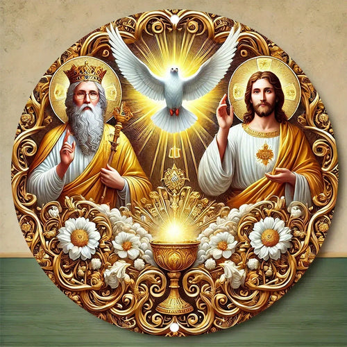 Placa de Metal Sagrado de Jesus - Arte do Espírito Santo