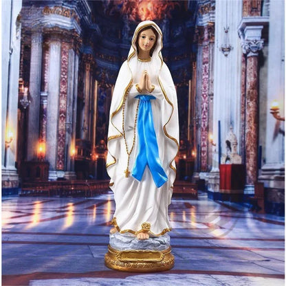 Imagem de Resina de Nossa Senhora de Lourdes - Símbolo de Fé e Proteção