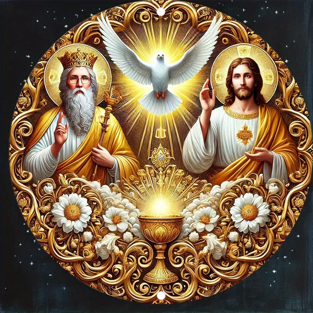 Placa de Metal Sagrado de Jesus - Arte do Espírito Santo