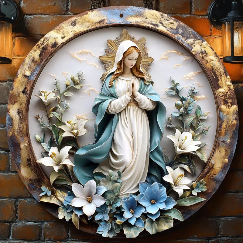 Placa de Parede Virgem Maria Orando