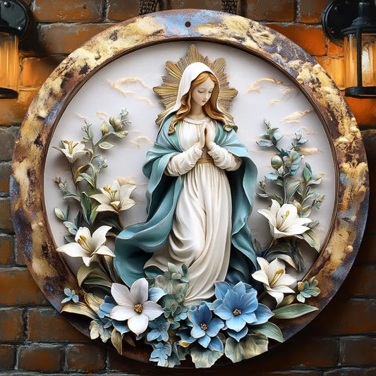 Placa de Parede Virgem Maria Orando