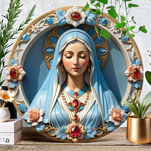 Placa de Alumínio da Virgem Maria