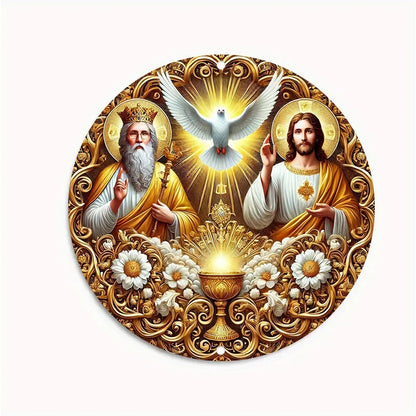 Placa de Metal Sagrado de Jesus - Arte do Espírito Santo